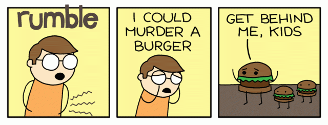 Web Comics 255 - Real Life - Burger